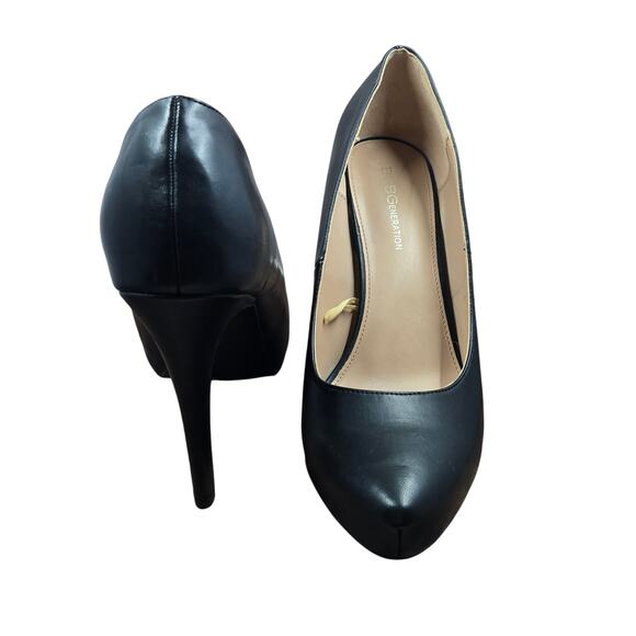 Bcbgeneration Size 10 Black Leather Pumps - Picture 2 of 10